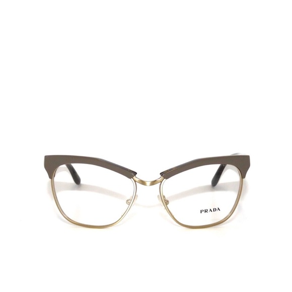 Prada 14S 14 TFL-1O1 55 Brown Matte Gold Eyeglasses - Picture 2 of 5